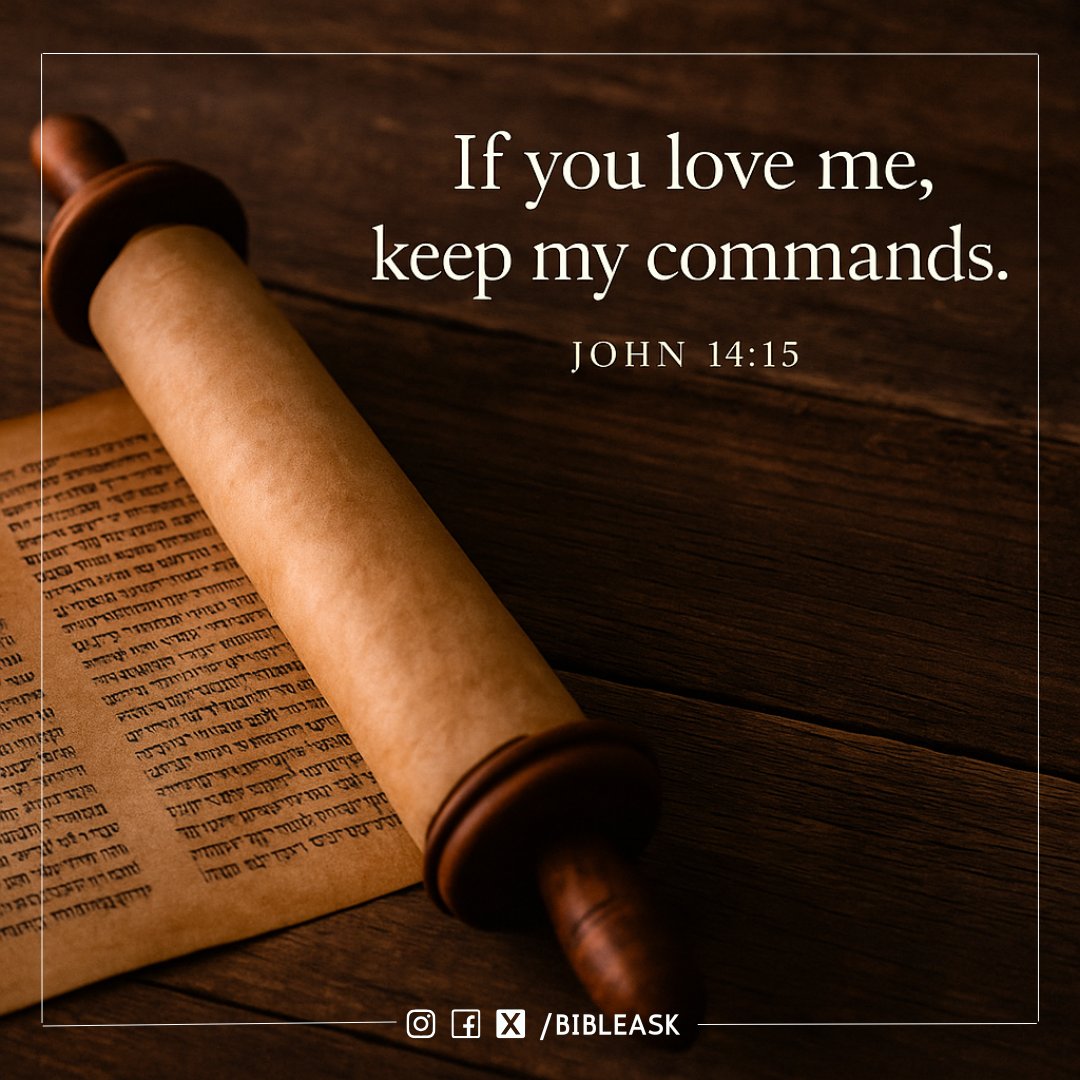 BibleAsk's tweet image. If ye love me, keep my commandments.😊 #verseoftheday⠀⠀ 
.⠀⠀ 
.⠀⠀ 
.⠀⠀ 
.⠀⠀
 __________________________⠀ #dailybibleverse #bibleverse #bibleask #obeylaws #10lawsofGod #Christalone #victory #givethanks #gratitude #commandments#christanquotes #dailyverse #dailybible