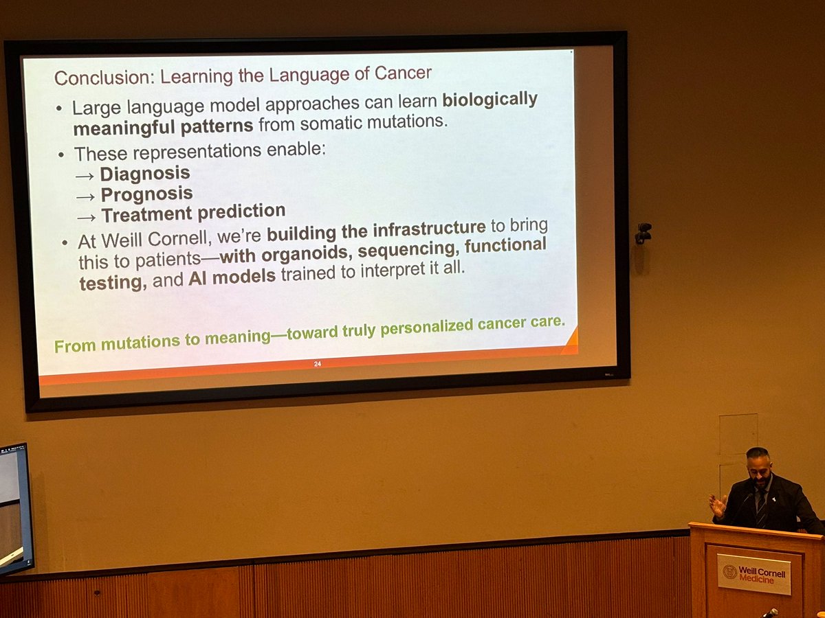 Christine Garcia, MD, MPH (@christinemphmd) on Twitter photo Learn the language of somatic mutations w/ <a href="/John_Will_I_Am/">ππ¨π‘π§-ππ’π₯π₯π’ππ¦ ππ’ππ‘π¨π¦, ππ, ππ‘π</a> at <a href="/WCMDeptofMed/">Weill Department of Medicine</a> Grand Rounds! <a href="/WCMHemOncFellow/">WCMHemOncFellow</a>
<a href="/nyphospital/">NewYork-Presbyterian</a>
Mentored by <a href="/mdmanishshah/">Manish A. Shah</a> <a href="/ElementoLab/">Olivier Elemento</a> <a href="/wolchokj/">Jedd Wolchok</a>! #precisiononcology Learn the language of somatic mutations w/ <a href="/John_Will_I_Am/">ππ¨π‘π§-ππ’π₯π₯π’ππ¦ ππ’ππ‘π¨π¦, ππ, ππ‘π</a> at <a href="/WCMDeptofMed/">Weill Department of Medicine</a> Grand Rounds! <a href="/WCMHemOncFellow/">WCMHemOncFellow</a>
<a href="/nyphospital/">NewYork-Presbyterian</a>
Mentored by <a href="/mdmanishshah/">Manish A. Shah</a> <a href="/ElementoLab/">Olivier Elemento</a> <a href="/wolchokj/">Jedd Wolchok</a>! #precisiononcology