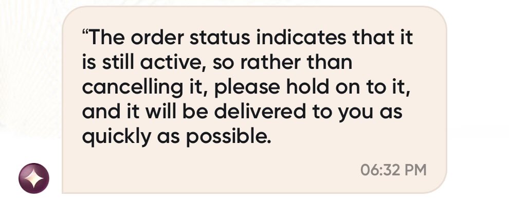 earthratic's tweet image. Would you rather that I cancel the order AFTER it’s delivered, @SwiggyCares ? Who writes these copies for support bots? #SwiggyBLCK #NothingDifferent