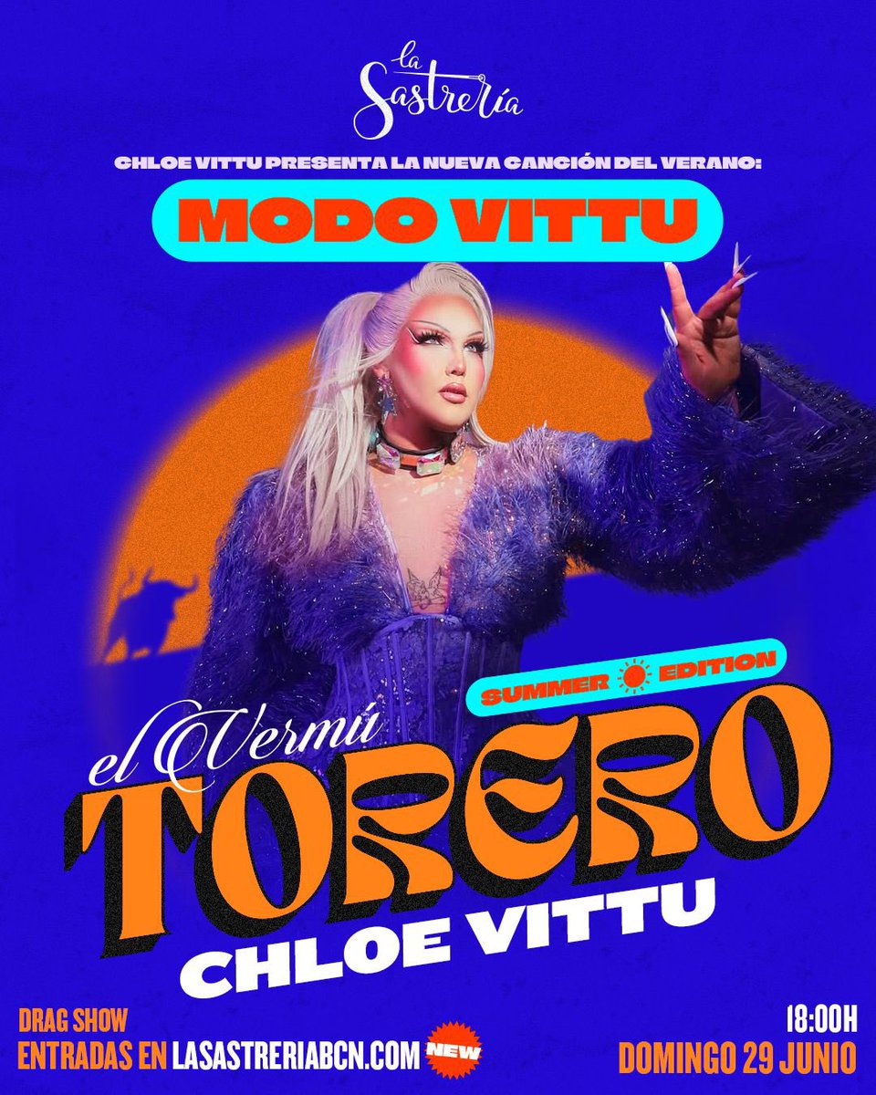 Hola Barcelona, el próximo día 29 estreno mi nueva canción en la sastreria 💖 se llama Modo Vittu😳 espero veros a todes!!!! Os amooo🫶🏼

vivetix.com/es/entradas-ch…