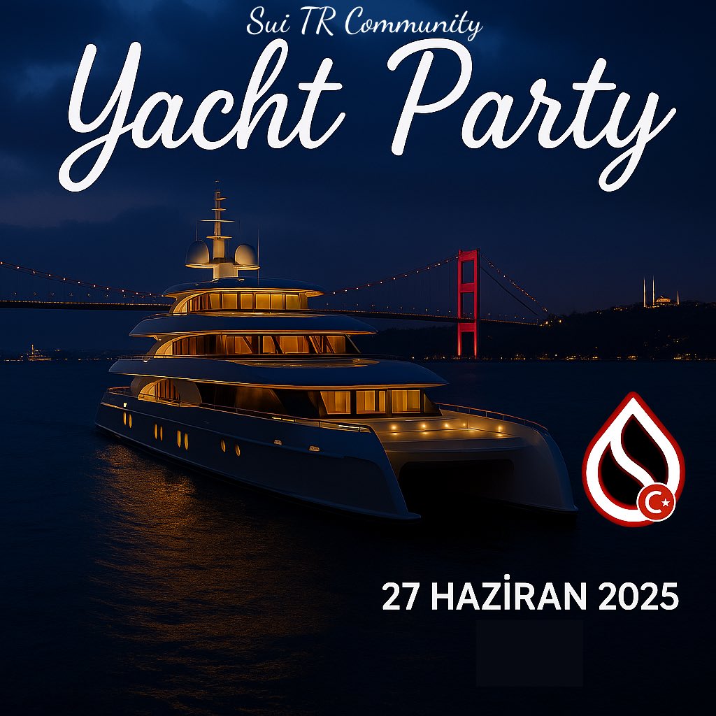 Sui TR Community ile Boğaz’da özel bir yat partisine hazır mısın?

Kayıtlar sınırlı, tekneyi kaçırma! 🚤🎉

lu.ma/f3jjba3e

Ready for an exclusive yacht party on the Bosphorus with the Sui TR Community?
Spots are limited. Don’t miss the boat! 🚤🎉