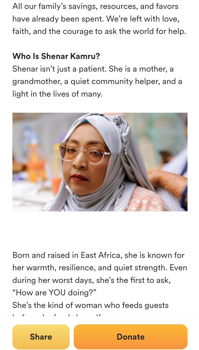 RtdKennedy's tweet image. #SaveShenarKamru
#Cancer 
This is urgent. We need to raise funds for a life-saving treatment. Please consider donating or sharing. Every little bit helps. Let’s come together for her! gofund.me/4cc8ba38