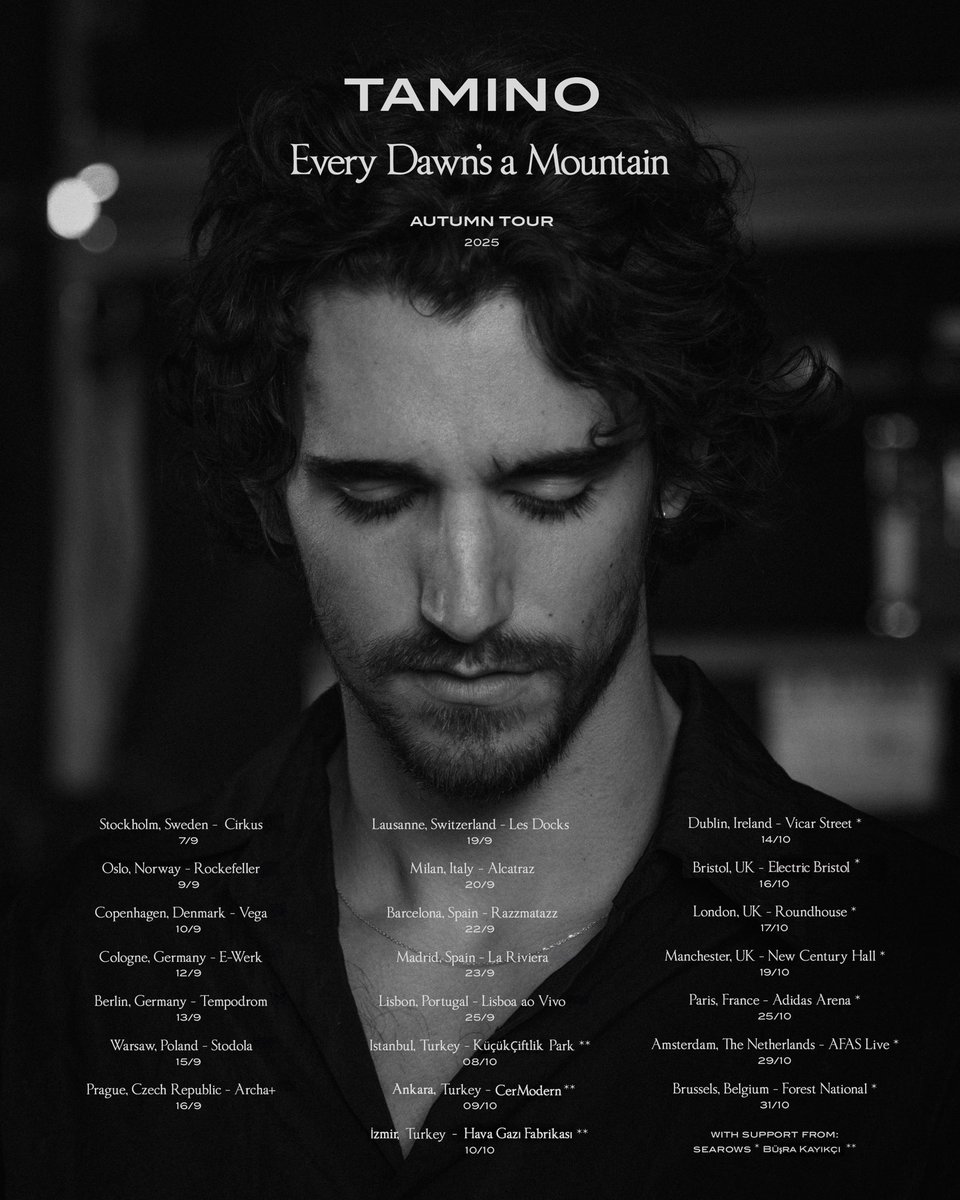 Autumn 2025 tour 🇪🇺🇹🇷🇬🇧

Very glad to share that Searows will be joining us on the EU/UK October dates.

Tickets are moving quickly, if you’d like to be there, you can find yours via the link in bio.

Looking forward to seeing you soon 🤍
