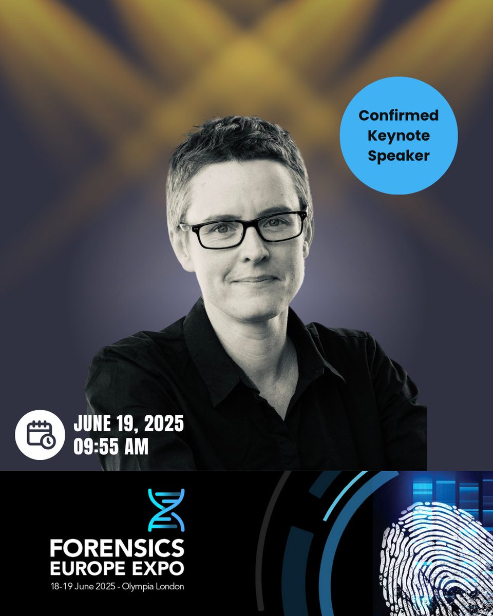⭐️ Forensic Europe Expo 2025: Jo Millington (Thursday - 09:55 – 10:10)

Join us at Olympia London, co-located with The Blue Light Show.

Register now and advance your forensic expertise: lnkd.in/diJ4U5bF
