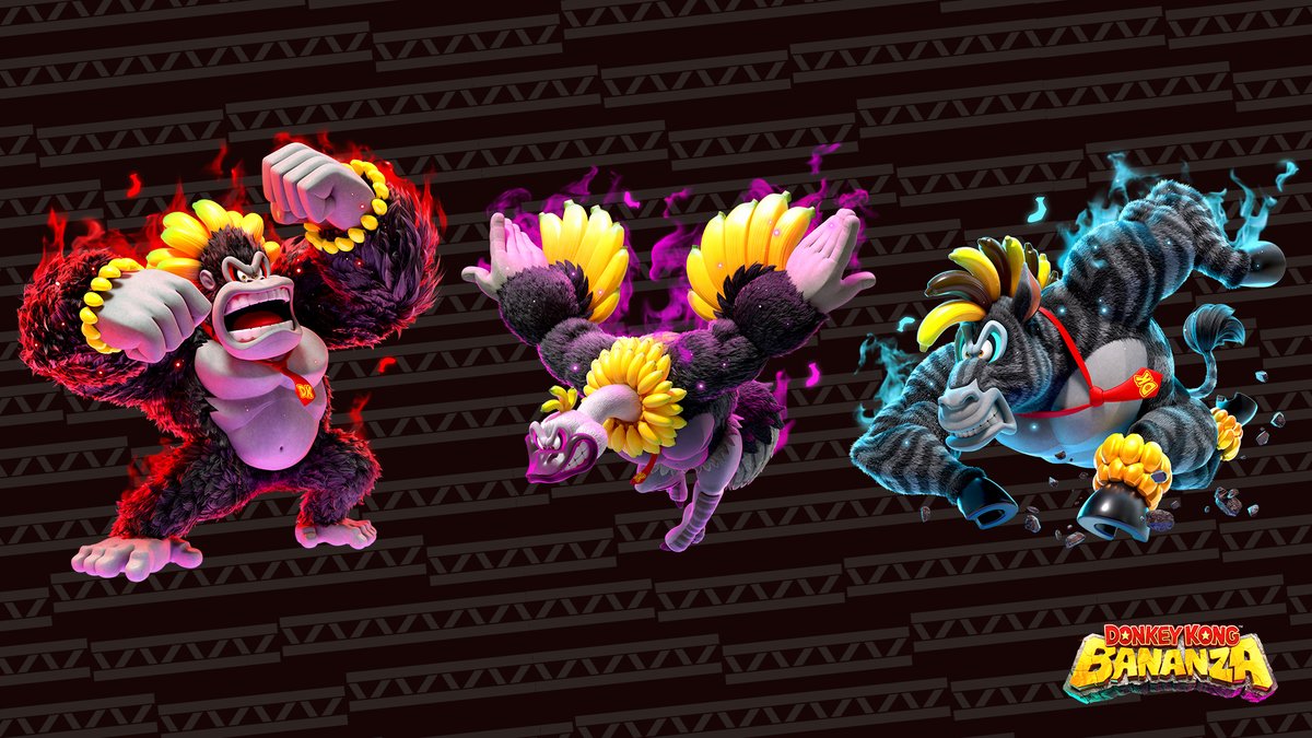 Laat Donkey Kongs wilde kant naar boven komen met de kracht van Bananza's! Ja, dat is DK als een zebra… en als een struisvogel! #DonkeyKongBananza