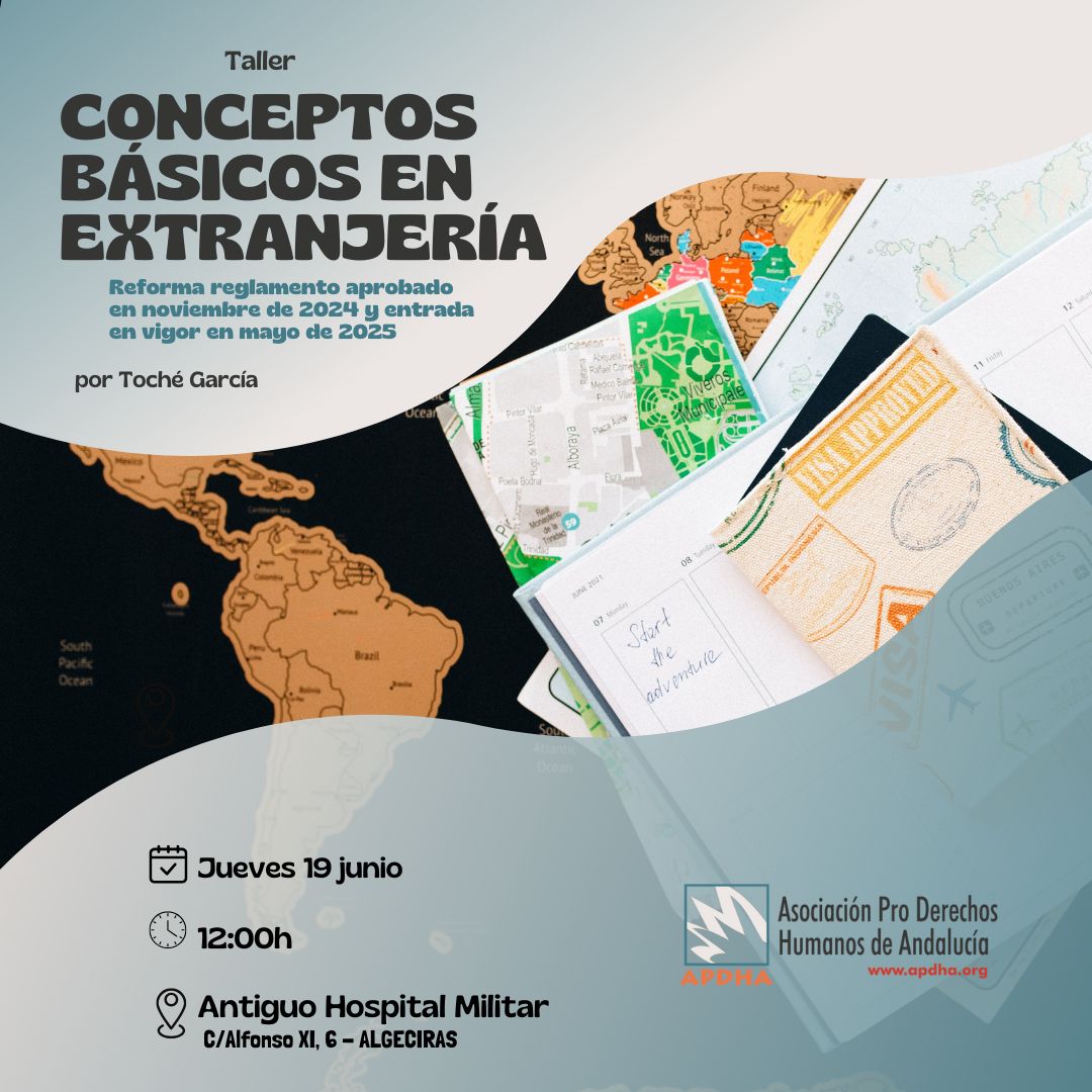 Mañana tenemos un taller sobre Extranjería y la reforma del reglamento. Os esperamos.