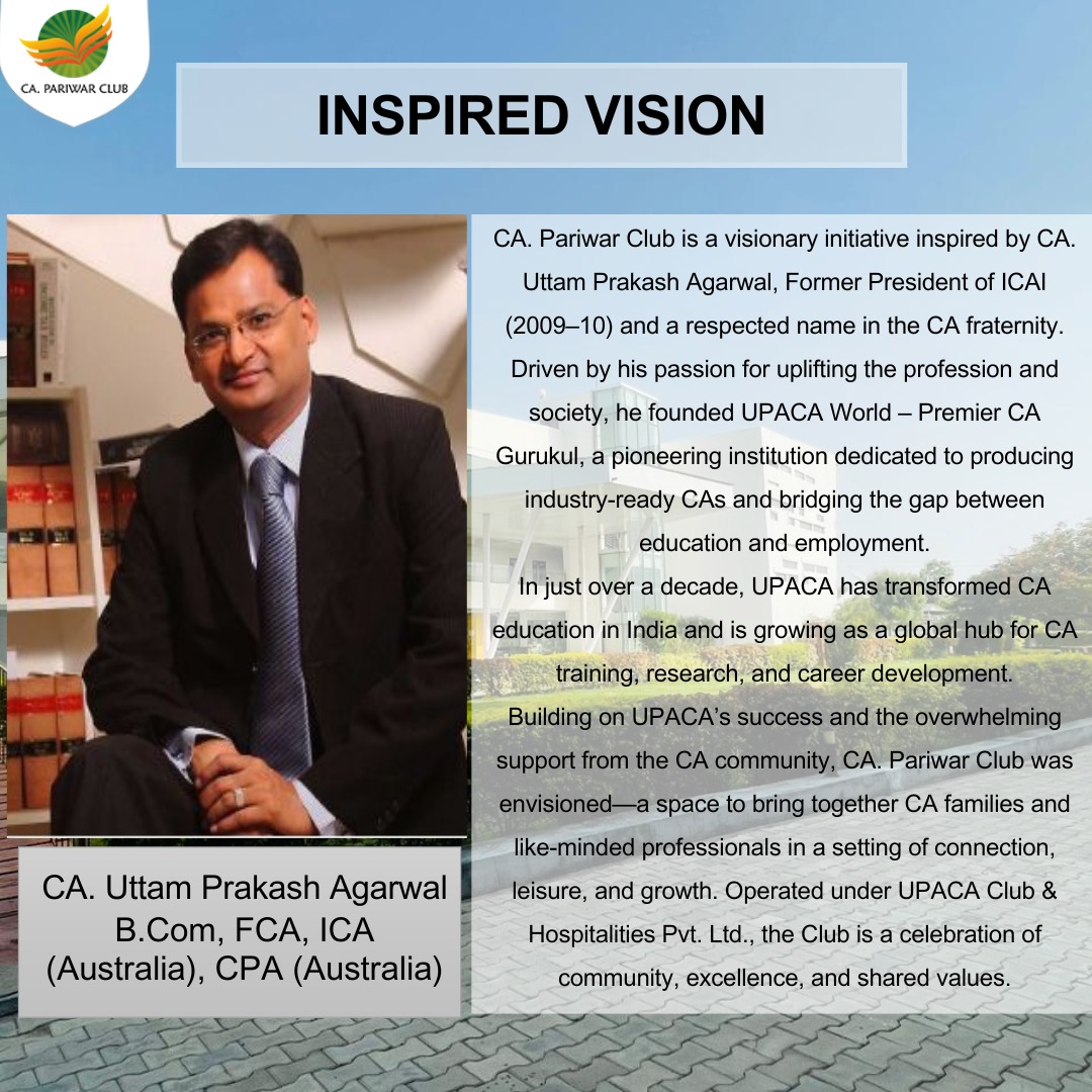 CAPrakashUttam's tweet image. ✨ A Vision That Inspires!
Meet CA. Uttam Prakash Agarwal — founder of CA Pariwar Club &amp;amp; UPACA World. A leader transforming CA education &amp;amp; uniting CA families with purpose &amp;amp; passion. 🌍📘💼
#CAPariwarClub #UPACAWorld #CACommunity #CAUttamPrakashAgarwal #Leadership