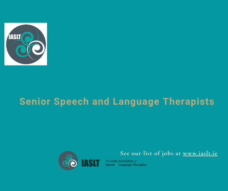 IASLT (@iaslt) on Twitter photo Paid Advert
Senior Speech and Language Therapists
Experienced, CORU-registered Speech and Language Therapists to join our expanding team across Ireland.
Closing Date: 2nd July 2025
See IASLT Job Opportunities bit.ly/3qnE2Nl
#IASLT #IASLPeeps Paid Advert
Senior Speech and Language Therapists
Experienced, CORU-registered Speech and Language Therapists to join our expanding team across Ireland.
Closing Date: 2nd July 2025
See IASLT Job Opportunities bit.ly/3qnE2Nl
#IASLT #IASLPeeps