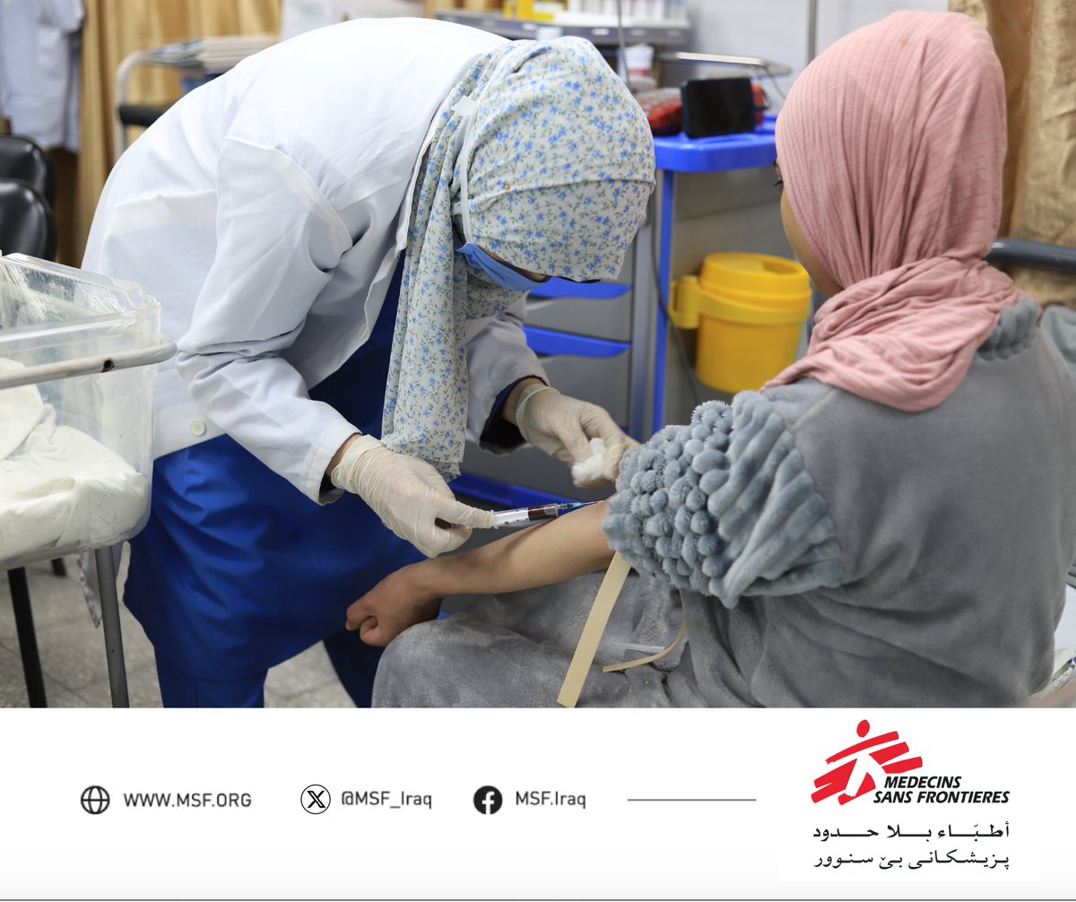MSF_Iraq's tweet image. "Donating blood is giving a chance at survival. The Nablus Blood Bank plays a crucial role ; a true pillar of emergency care that helps save the lives of mothers and newborns." says Dr. Kevin Kikukama - Medical Team Leader at Nablus hospital in West Mosul.