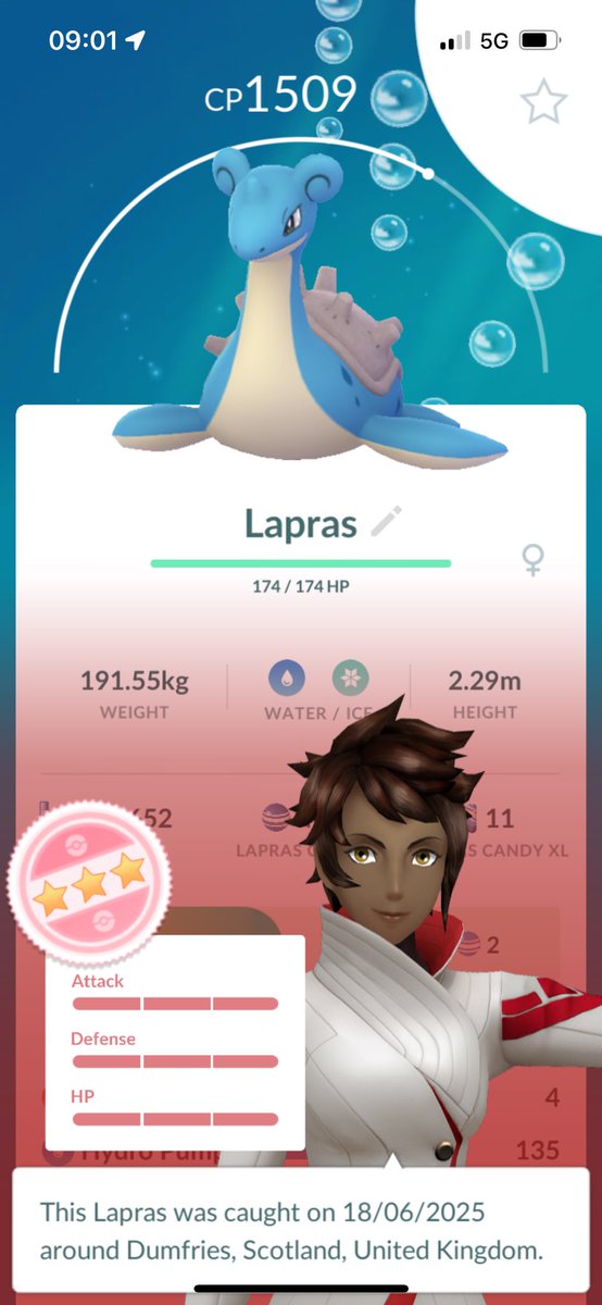 RevSpunky's tweet image. Hatched a Hundo Lapras! #PokemonGO