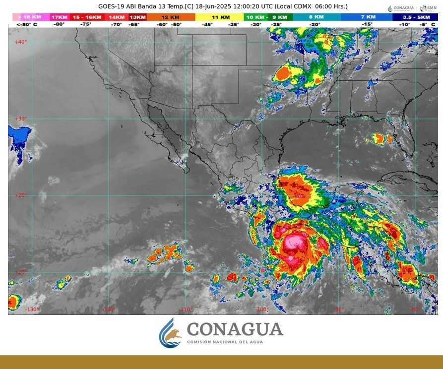 #AvisoMeteorológico
#Erick se intensificó a #Huracán categoría 1 en la escala #SaffirSimpson.

Más información en: 
gob.mx/conagua/prensa…