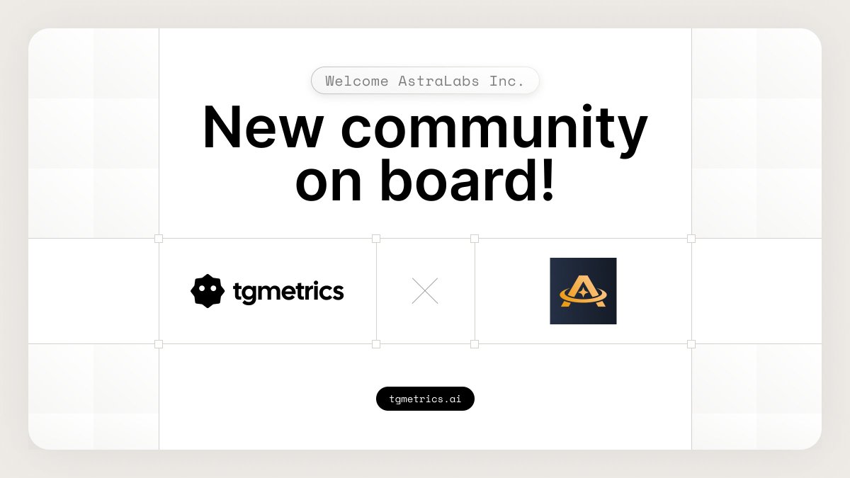 TgMetrics - AI Insights & Analytics (@tgmetrics) on Twitter photo Welcome, <a href="/AstraLabs_Inc/">AstraLabs Inc.</a> !
$ASTRA is a fully licensed and regulated tech, financial, and AI company. They bridge Web2 and Web3, building solutions at the intersection of technology, finance, and AI.
And now powered by #TGMETRICS 🔥 Welcome, <a href="/AstraLabs_Inc/">AstraLabs Inc.</a> !
$ASTRA is a fully licensed and regulated tech, financial, and AI company. They bridge Web2 and Web3, building solutions at the intersection of technology, finance, and AI.
And now powered by #TGMETRICS 🔥