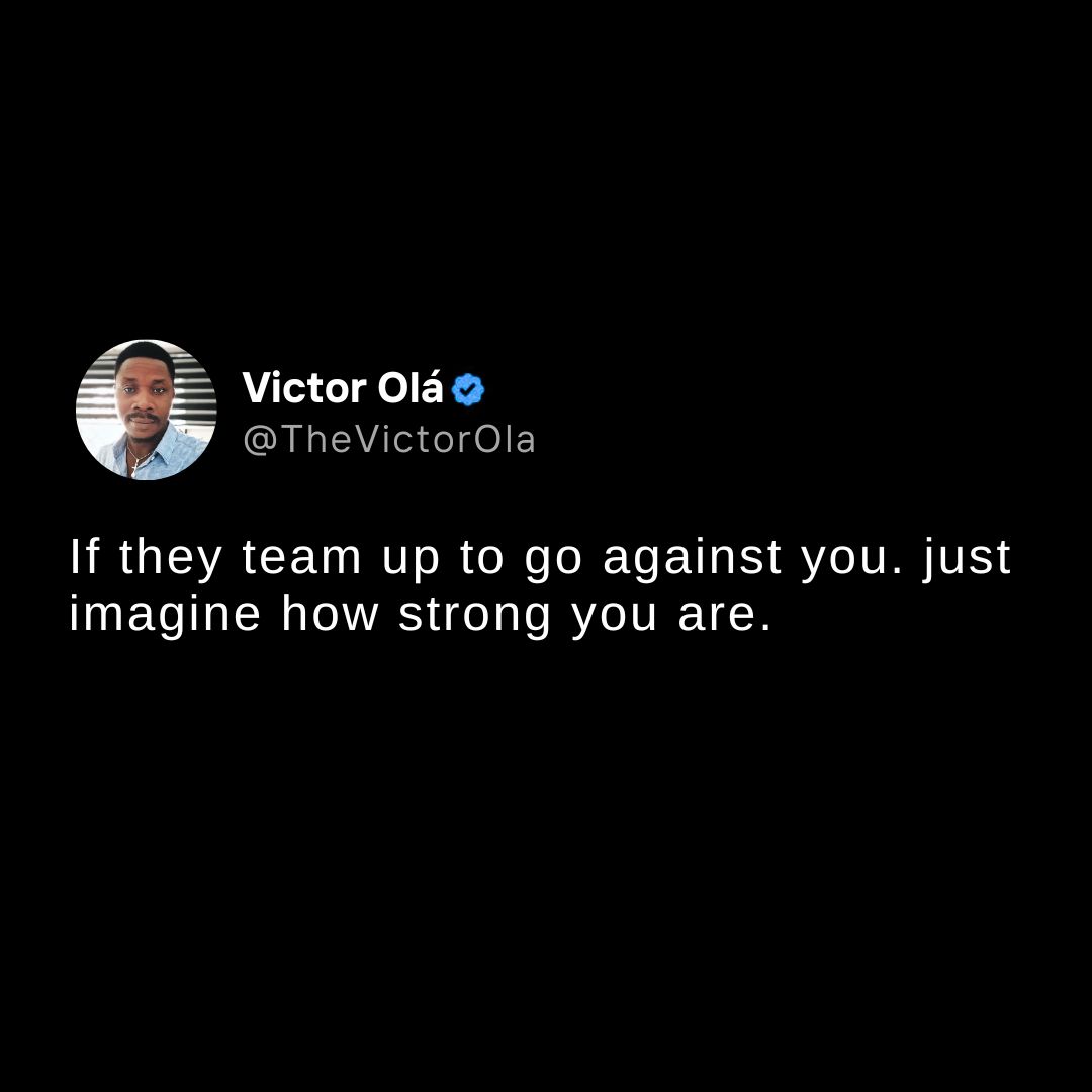 TheVictorOla's tweet image. You&apos;re a force! You should be reckoned with!! 𓂀
#motivational #twitterposts #twitterquotes #trendingpost
