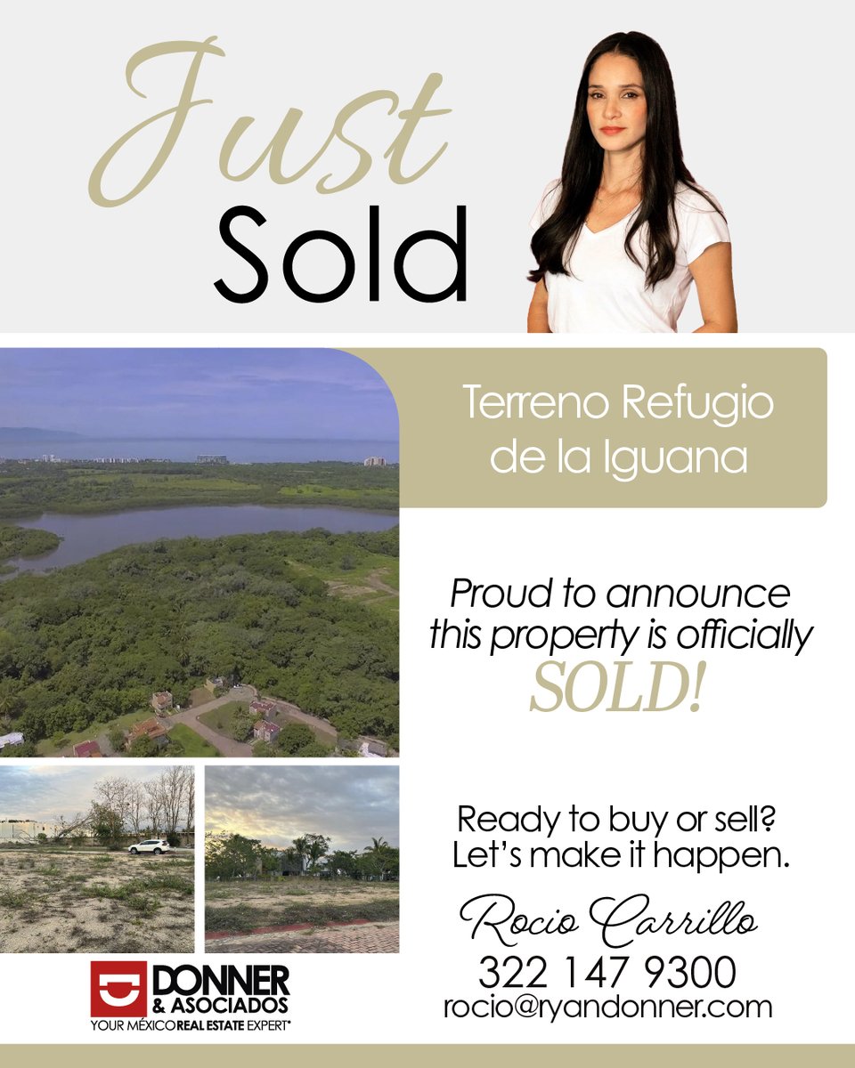 Terreno Refugio de la Iguana is SOLD! 🏡 Congrats to our expert Rocio Carrillo.

Looking to buy or sell? Contact us today.