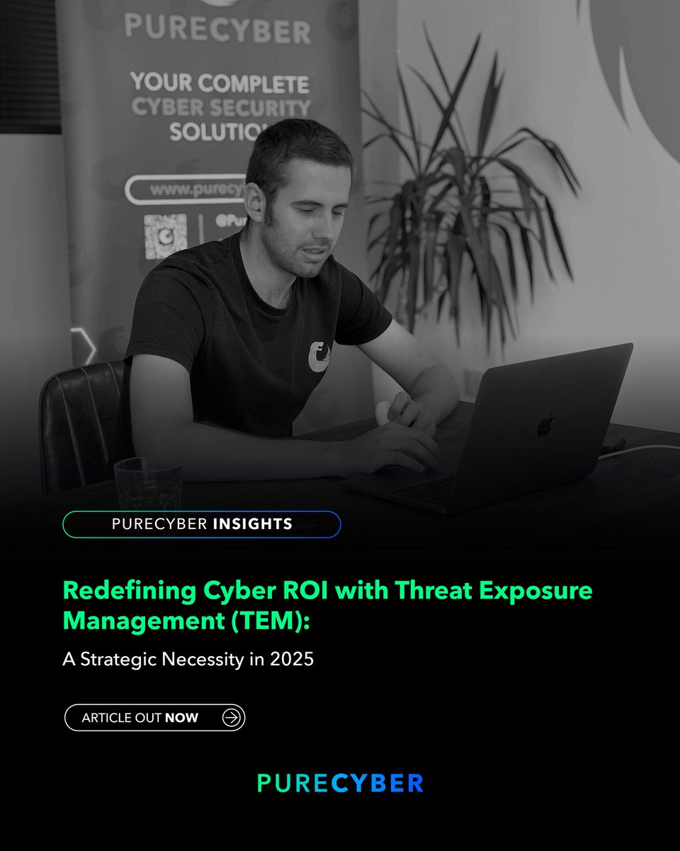 PureCyberLtd's tweet image. 📰 NEW ARTICLE: Redefining Cyber ROI with Threat Exposure Management (TEM)
In 2025, seeing the unseen is a game-changer. Discover how TEM boosts protection, precision, and ROI.
Read more ⬇️
purecyber.com/news-1/threat-…
#Cybersecurity #Innovation #RiskManagement