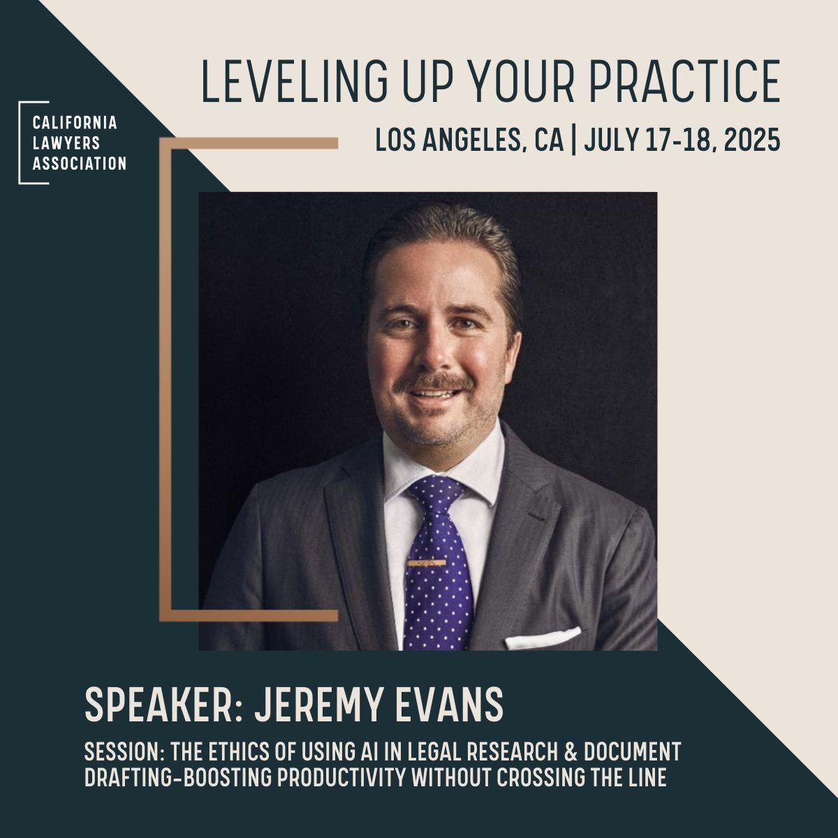 Jeremy M. Evans (@jeremymevansesq) on Twitter photo Honored to be speaking at <a href="/CALawyersOrg/">California Lawyers Association</a>’s Leveling Up Your Practice! Join us for two days of real strategies, bold ideas, and powerful connections!
Date: July 17-18, 2025
Location: Hotel Indigo Los Angels Downtown
Register Here: calawyers.org/leveling-up/ Honored to be speaking at <a href="/CALawyersOrg/">California Lawyers Association</a>’s Leveling Up Your Practice! Join us for two days of real strategies, bold ideas, and powerful connections!
Date: July 17-18, 2025
Location: Hotel Indigo Los Angels Downtown
Register Here: calawyers.org/leveling-up/