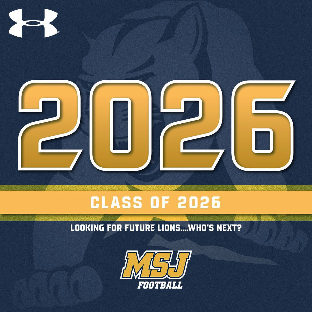 Billy Hug (@coachhug9) on Twitter photo 🚨Still looking for future Lions in the 2026 class! A few summer visit days are left, come check out everything MSJ has to offer! Come see campus, football facilities, meet coaches, and get a feel for what makes our program 𝒔𝒑𝒆𝒄𝒊𝒂𝒍! Hit me up for more info! 🔵🟡 🚨Still looking for future Lions in the 2026 class! A few summer visit days are left, come check out everything MSJ has to offer! Come see campus, football facilities, meet coaches, and get a feel for what makes our program 𝒔𝒑𝒆𝒄𝒊𝒂𝒍! Hit me up for more info! 🔵🟡