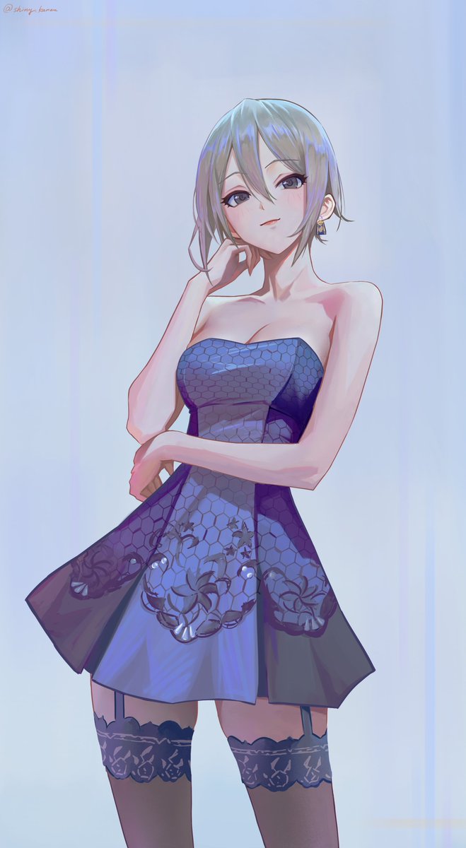 shiny_kanau's tweet image. ミッドナイトブルーワンピ👩‍🚀
（lite ver.も）
#塩見周子