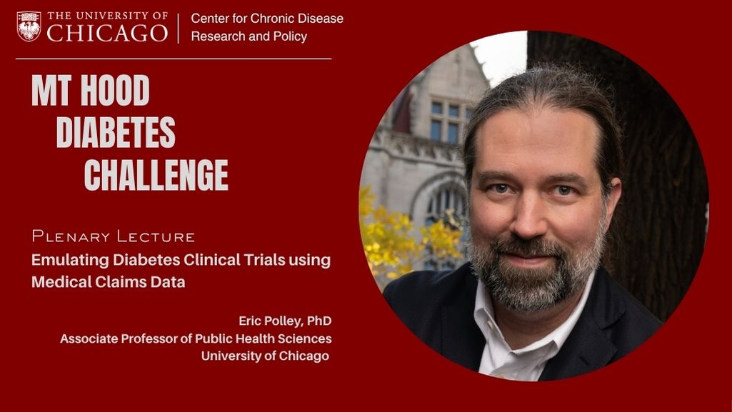 ChronicDiseaseU's tweet image. June 25: @ecpolley of @UChicagoPHS discusses how EHR data can be used to predict the outcomes of diabetes clinical trials in a plenary lecture at the Mt Hood Diabetes Challenge chronicdisease.uchicago.edu/2025/06/17/eri… @KovlerDiabetes #diabetes #simulationmodeling