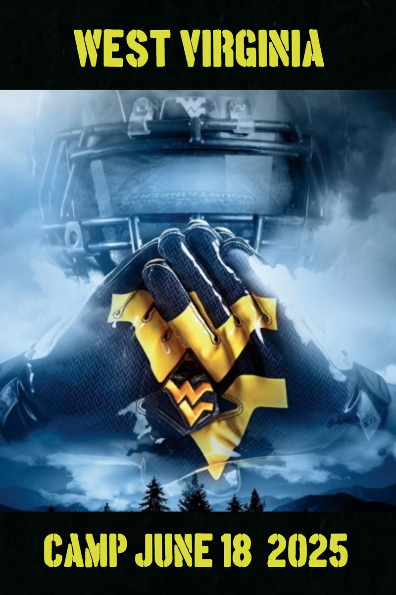 Today I will be <a href="/WVUfootball/">West Virginia Football</a> football Camp.  Thank you <a href="/coach_willgreen/">William Green</a> <a href="/CoachZAlley/">Coach Zac Alley</a> <a href="/RealCoachRod/">Rich Rodriguez</a>   <a href="/CoachQuick_/">𝙲𝚘𝚊𝚌𝚑 𝚀𝚞𝚒𝚌𝚔 @ ʙɪɢ Cᴀʀʀᴏʟʟ</a> <a href="/CarrollDC_FB/">Archbishop Carroll Football</a>