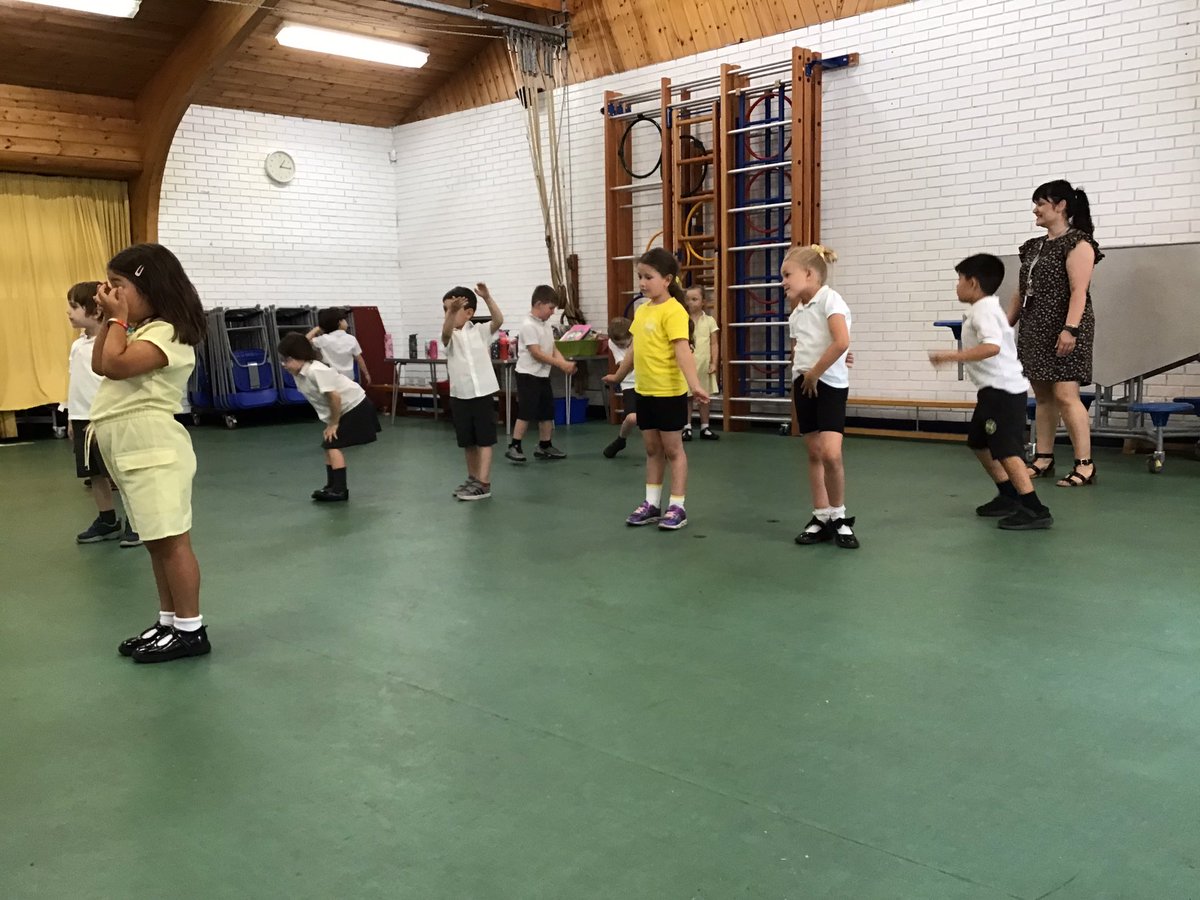 This afternoon Year 1@Jeffers Class took part in a dance workshop. They were fantastic at following the instructions #WeLoveSouthCamberley #WeLovePE