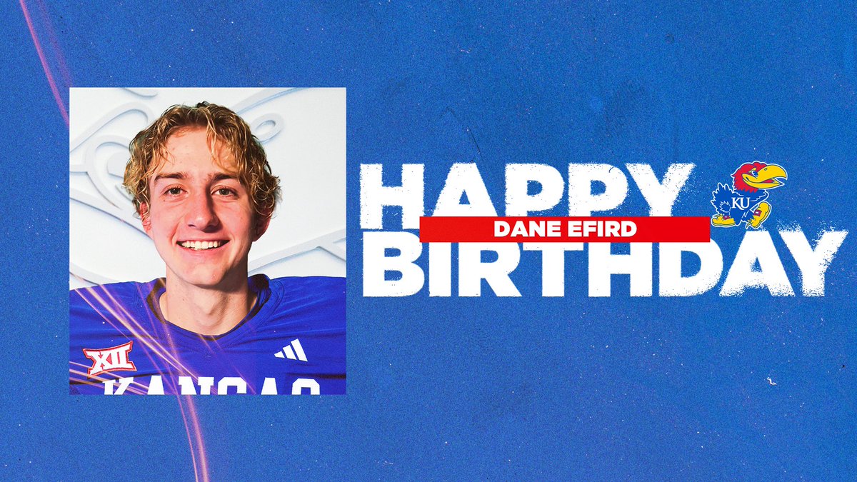 CoachLeipold's tweet photo. Let’s all wish our Jayhawk Family member @DRefird7 a Happy Birthday! Dane, enjoy your special day! 

#RockChalkBirthday https://t.co/dOun0a0d9B