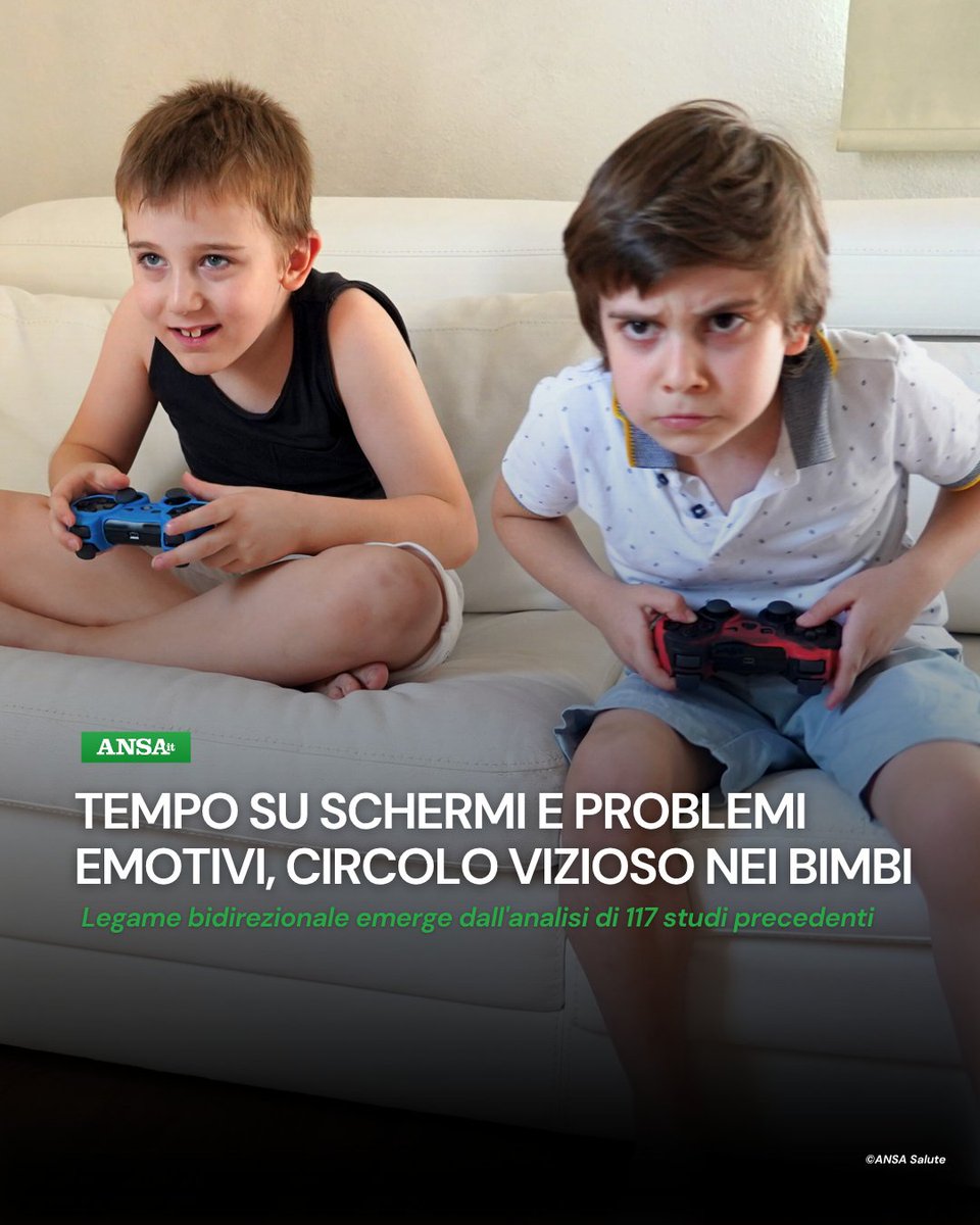 ANSA_Salute's tweet image. Un'ampia ricerca pubblicata dall'@APA conferma che l'uso eccessivo degli #schermi da parte dei #bambini può contribuire allo sviluppo di problemi emotivi e comportamentali, come come ansia, depressione, aggressività e iperattività.
#ANSASalute
➡ bit.ly/4k0RVqW