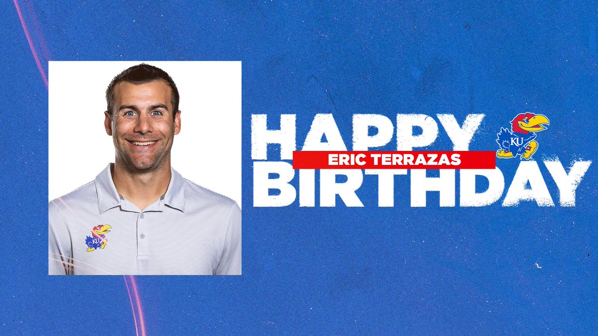 Lance Leipold (@coachleipold) on Twitter photo Let’s all wish our Jayhawk Family member <a href="/CoachTraz/">Eric Terrazas</a> a Happy Birthday! Eric, enjoy your special day!
#RockChalkBirthday Let’s all wish our Jayhawk Family member <a href="/CoachTraz/">Eric Terrazas</a> a Happy Birthday! Eric, enjoy your special day!
#RockChalkBirthday