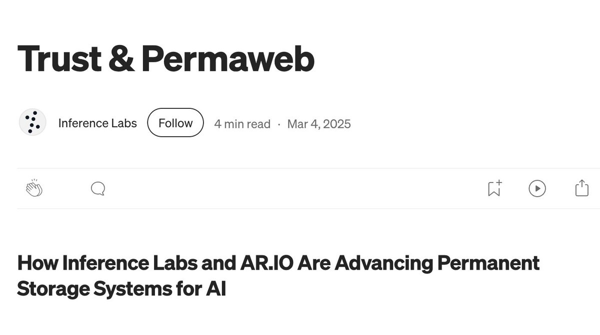 Internet Child (@0xinternetchild) on Twitter photo The <a href="/ar_io_network/">ar.io network</a> is partnering with <a href="/inference_labs/">Inference Labs</a> , the biggest and fastest growing Bittensor $TAO subnet to bring decentralized storage to their ecosystem
As you probably know, Bittensor specializes in AI models training and inference but they always had a big pain point, The <a href="/ar_io_network/">ar.io network</a> is partnering with <a href="/inference_labs/">Inference Labs</a> , the biggest and fastest growing Bittensor $TAO subnet to bring decentralized storage to their ecosystem
As you probably know, Bittensor specializes in AI models training and inference but they always had a big pain point,