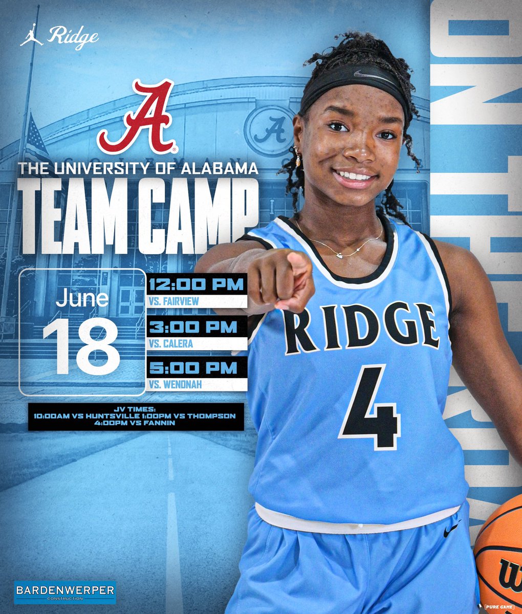 On the road today for a short trip across town! Really excited to compete at @alabamawbb team camp! #EEA