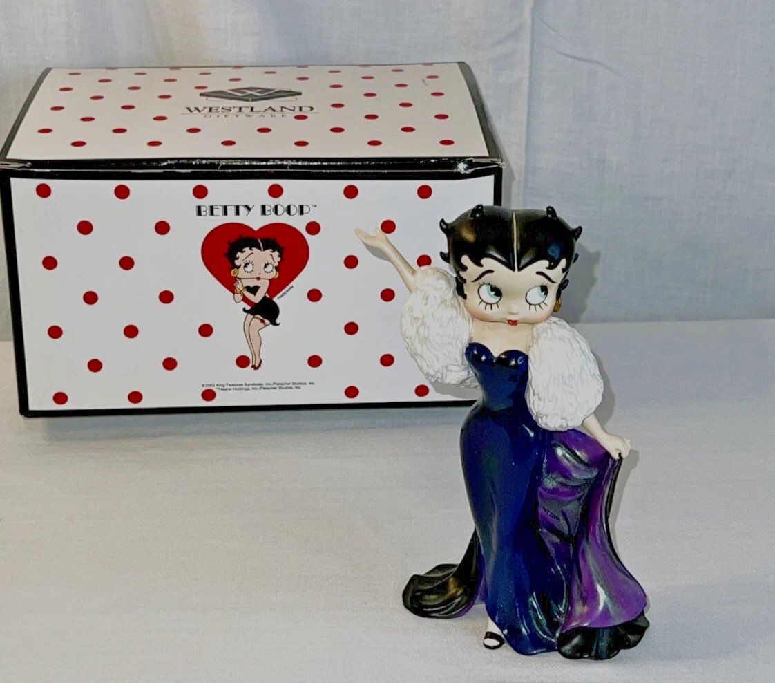 Check out Vintage 2001  Betty Boop Figurine #6877  Purple Evening Gown Westland Giftware ebay.us/m/ozAJST #eBay via <a href="/eBay/">eBay</a>