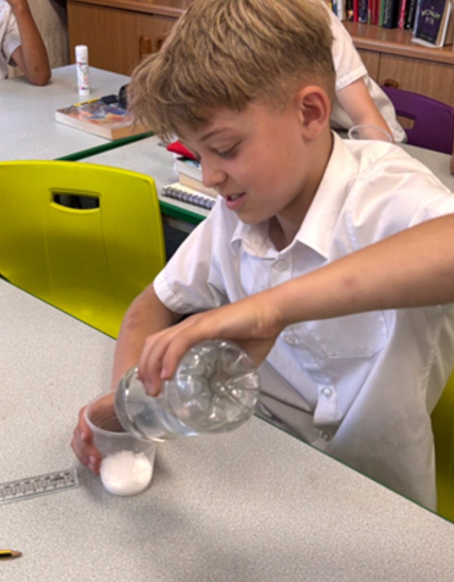 Year 5 have been busy investigating chemical reactions today! 🧪
