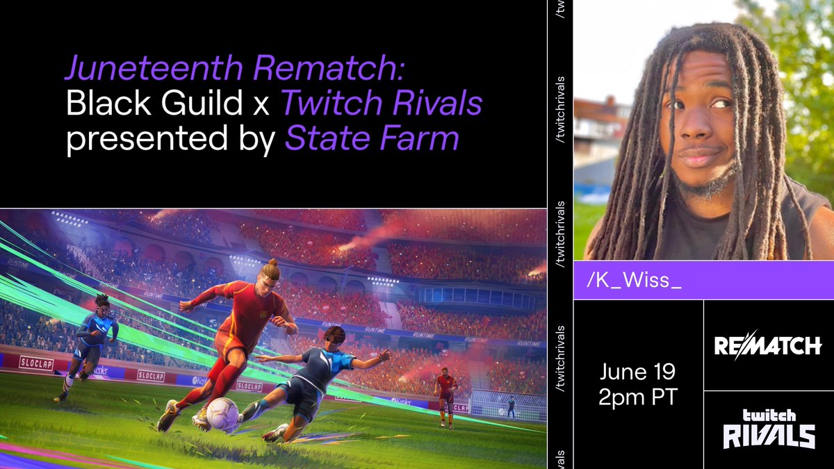 You may have already heard but I am VERY proud to announce that I will be taking place in my FIRST EVER Twitch Rivals for <a href="/PlayRematch/">Rematch</a>!

I'm very grateful for this opportunity and I hope me and my team can take home the win 😤 <a href="/TwitchRivals/">Twitch Rivals</a>