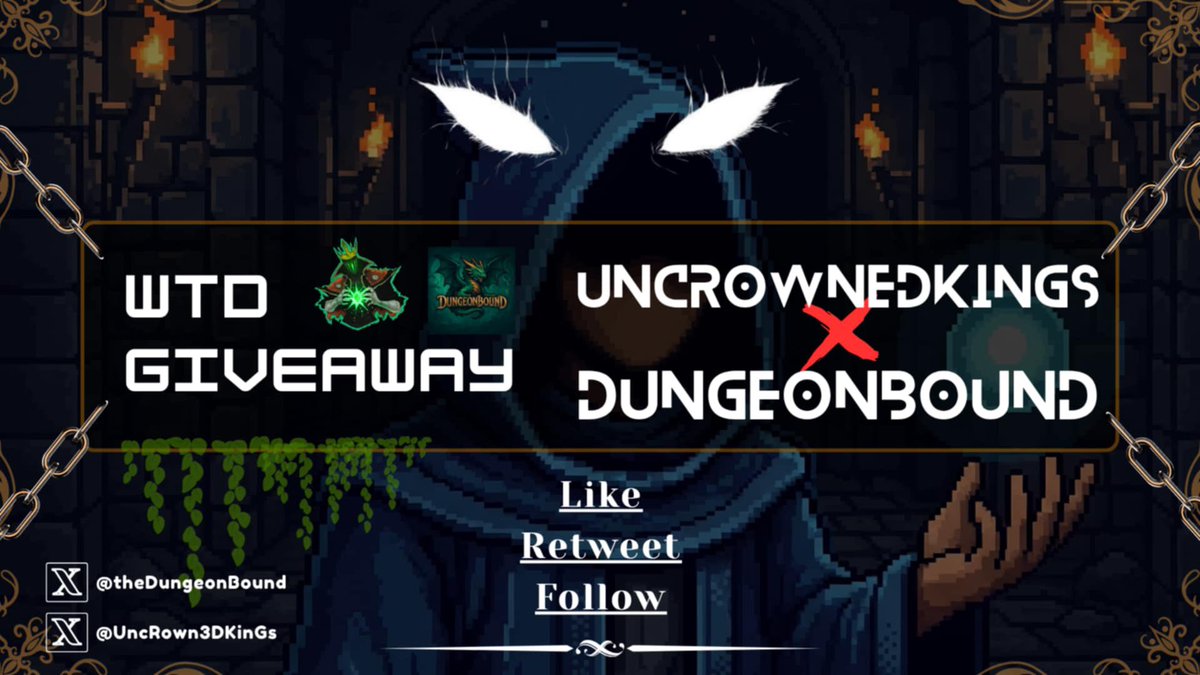As <a href="/theDungeonbound/">Dungeonbound</a> has given as an opportunity to give away a lot of wtd

Uncrownedkings is giving away 30 wtd for the incoming mint

Below how to join👇👇👇