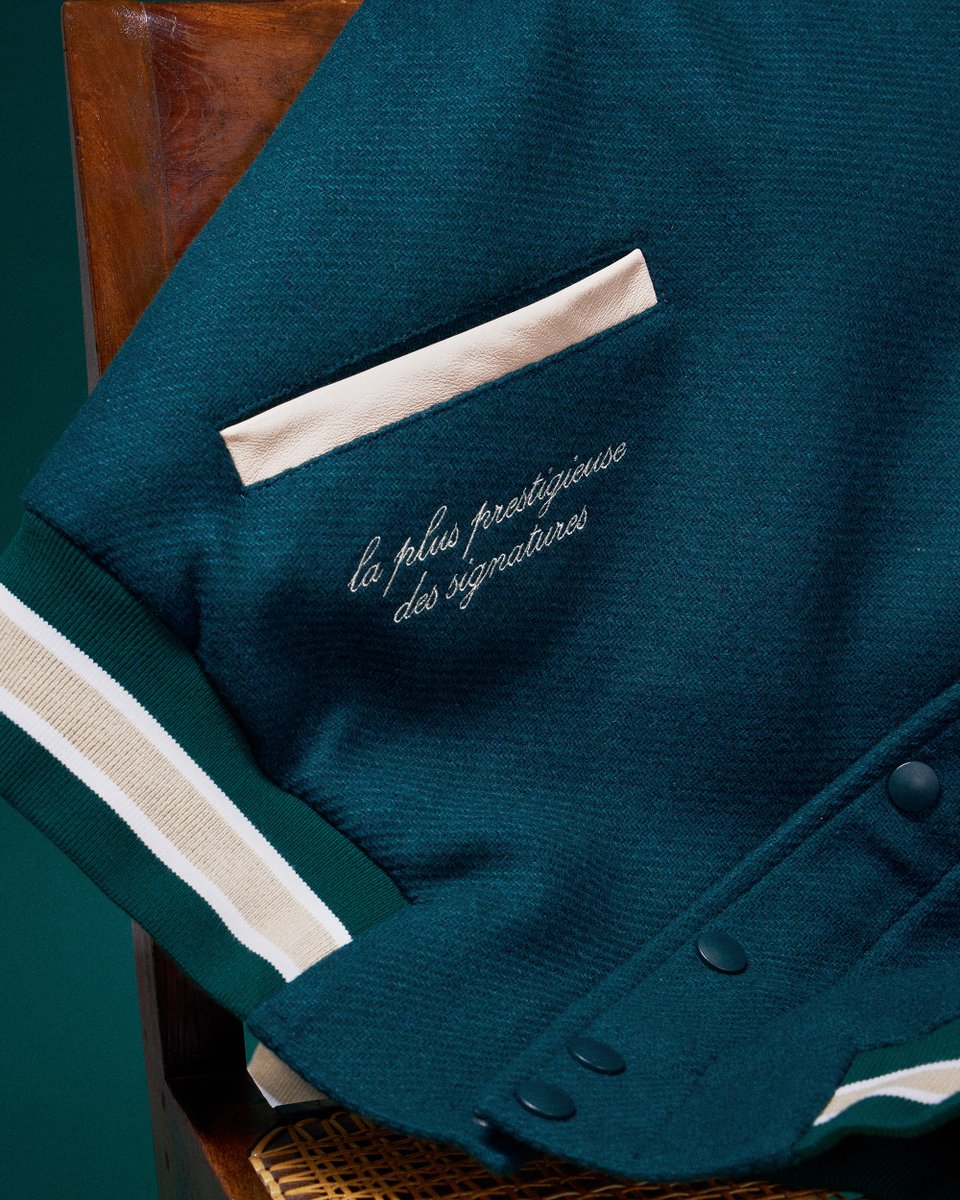 Varsity jacket celebrating 150 years of <a href="/AudemarsPiguet/">Audemars Piguet</a>  ⏳🇨🇭
Proud to unveil our very first piece created for AP, a varsity jacket featuring a custom AP 150 logo on the front and a bold lettering on the back, framed by their iconic Royal Oak design.
#AP150 #AP #AudemarsPiguet