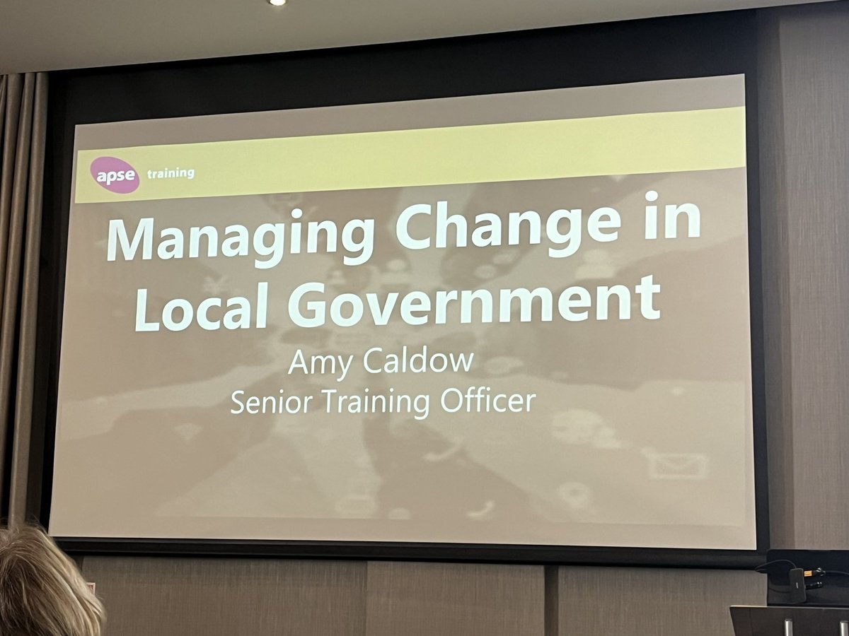 APSE events (@apseevents) on Twitter photo Last speaker of the day at <a href="/apseevents/">APSE events</a> #apseregen25 is Apse’s own Amy Caldow, Senior Training Officer, here to talk about Managing Change In Local Government in the face of local government reorganisation. Welcome, Amy! 👏🏽👏🏽 Last speaker of the day at <a href="/apseevents/">APSE events</a> #apseregen25 is Apse’s own Amy Caldow, Senior Training Officer, here to talk about Managing Change In Local Government in the face of local government reorganisation. Welcome, Amy! 👏🏽👏🏽