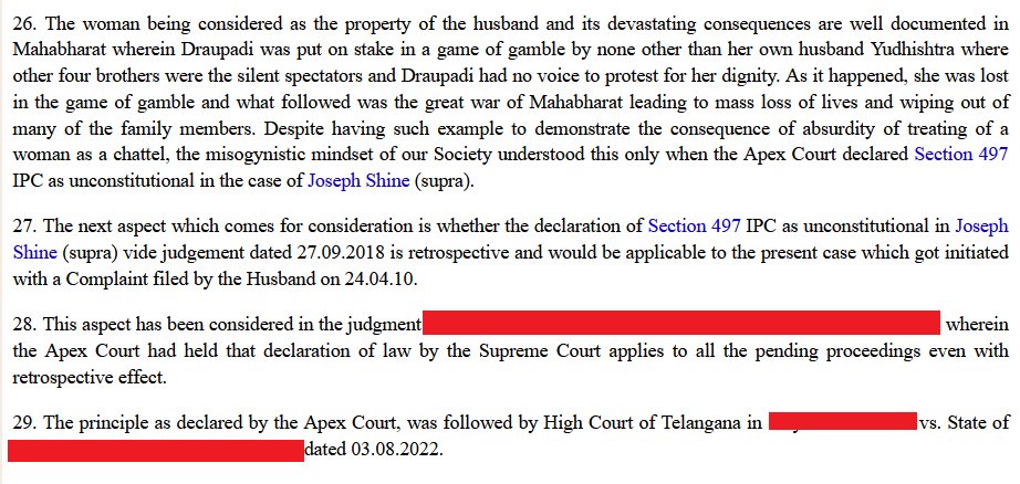 Next time your wife has sax with someone, they may tell you to pay for their OYO room🤣

Below is actual part of recent Judgement quashing case against Wife's Lover boy after caught in room🤣

HER BODY, HER CHOICE, YOUR MONEY🙃