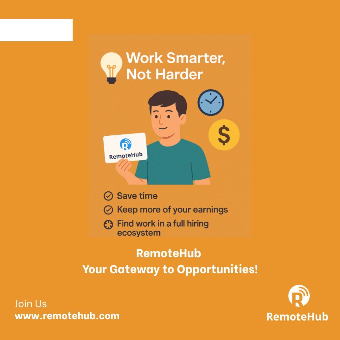 remotehub_com's tweet image. 💡 Work Smarter, Not Harder
RemoteHub gives you a streamlined way to:
🕒 Save time
💰 Keep more of your earnings
⚙️ Find work in a full hiring ecosystem
No more chasing payments or posting in 5 places.
Join for free now 👉 remotehub.com/services
#FreelancerTips #SaveTime