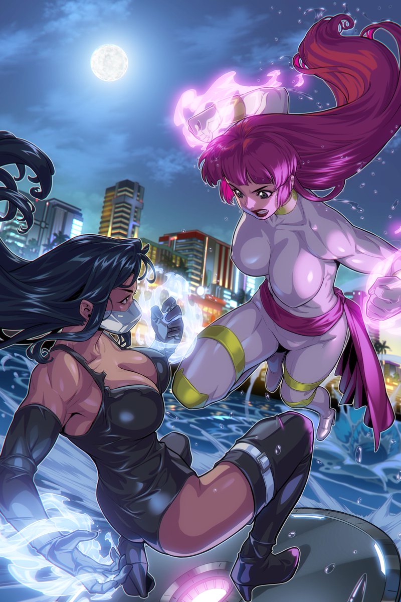 RisingStarCom's tweet image. Cosmo Girl #1 coming next month to Kickstarter!
Sherry Westman is a 22-year-old law student from Connecticut. She's carefree and irresponsible... and she also wields a pair of alien bracelets called the Omni-Bands, which grant her amazing powers as Cosmo Girl!…