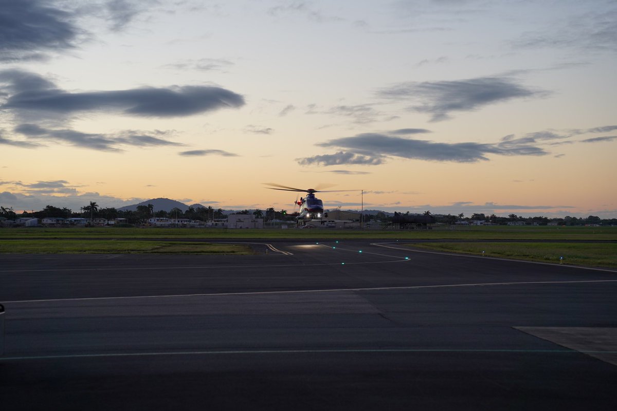 A great evening seeing the arrival of the new <a href="/cq_rescue/">CQ Rescue</a> Agusta Westland AW-139 Helicopter which will be based at <a href="/MackayAirport/">Mackay Airport</a> 🚁 The flight crew and medical teams do an incredible job everyday saving lives across Regional Queensland.
