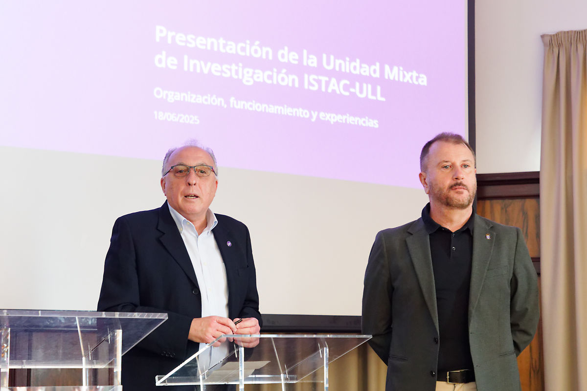 📊 Presentada la Unidad Mixta de Investigación ISTAC-ULL al personal docente e investigador de la Universidad de La Laguna

👉 t.ull.es/24bp