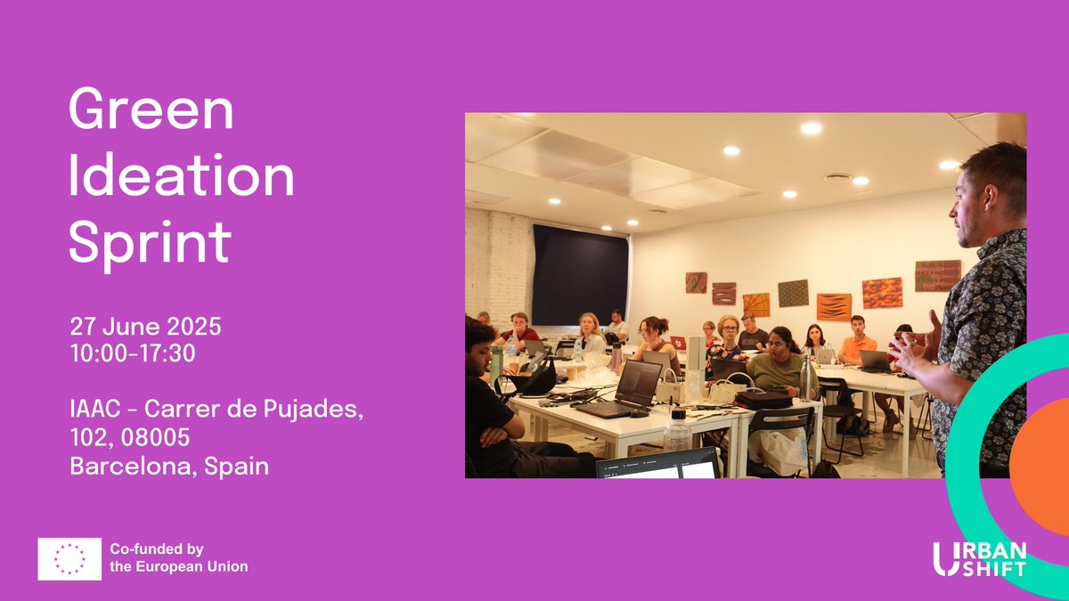 Ready to tackle real-world climate challenges with design thinking? 🌍

Join the Green Ideation Sprint in Barcelona – 1-day, hands-on, &amp; FREE!
🗓 27 June | 10:00–17:30
🎓 Cert. included | 🌐 In English

Spots limited → sign up: form.jotform.com/251115535843353