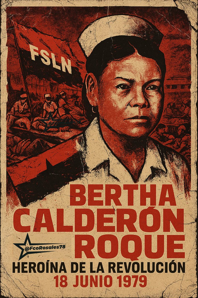 Francisco Rosales 🇳🇮 (@fcorosales78) on Twitter photo El #18Junio de 1979, hace 46 años, la guardia nacional capturó y asesino a la enfermera y militante sandinista Bertha Calderón. Heroína de la lucha contra la dictadura de Somoza, Mártir de la Salud.
#4619Victoriosos
<a href="/corpav_m/">Carnitas Sandinista ❤🖤❤🇳🇮</a> <a href="/jcsankings/">Juan Carlos Sánchez</a> <a href="/Atego16/">@🅰🆃🅴🅶🅾 🇳🇮</a> <a href="/RDRFSLN_/">RDRFSLN_🇳🇮❤🖤</a> <a href="/esbeltania/">Esbeltania</a> <a href="/fr1nkro/">UlloaFrank</a> El #18Junio de 1979, hace 46 años, la guardia nacional capturó y asesino a la enfermera y militante sandinista Bertha Calderón. Heroína de la lucha contra la dictadura de Somoza, Mártir de la Salud.
#4619Victoriosos
<a href="/corpav_m/">Carnitas Sandinista ❤🖤❤🇳🇮</a> <a href="/jcsankings/">Juan Carlos Sánchez</a> <a href="/Atego16/">@🅰🆃🅴🅶🅾 🇳🇮</a> <a href="/RDRFSLN_/">RDRFSLN_🇳🇮❤🖤</a> <a href="/esbeltania/">Esbeltania</a> <a href="/fr1nkro/">UlloaFrank</a>