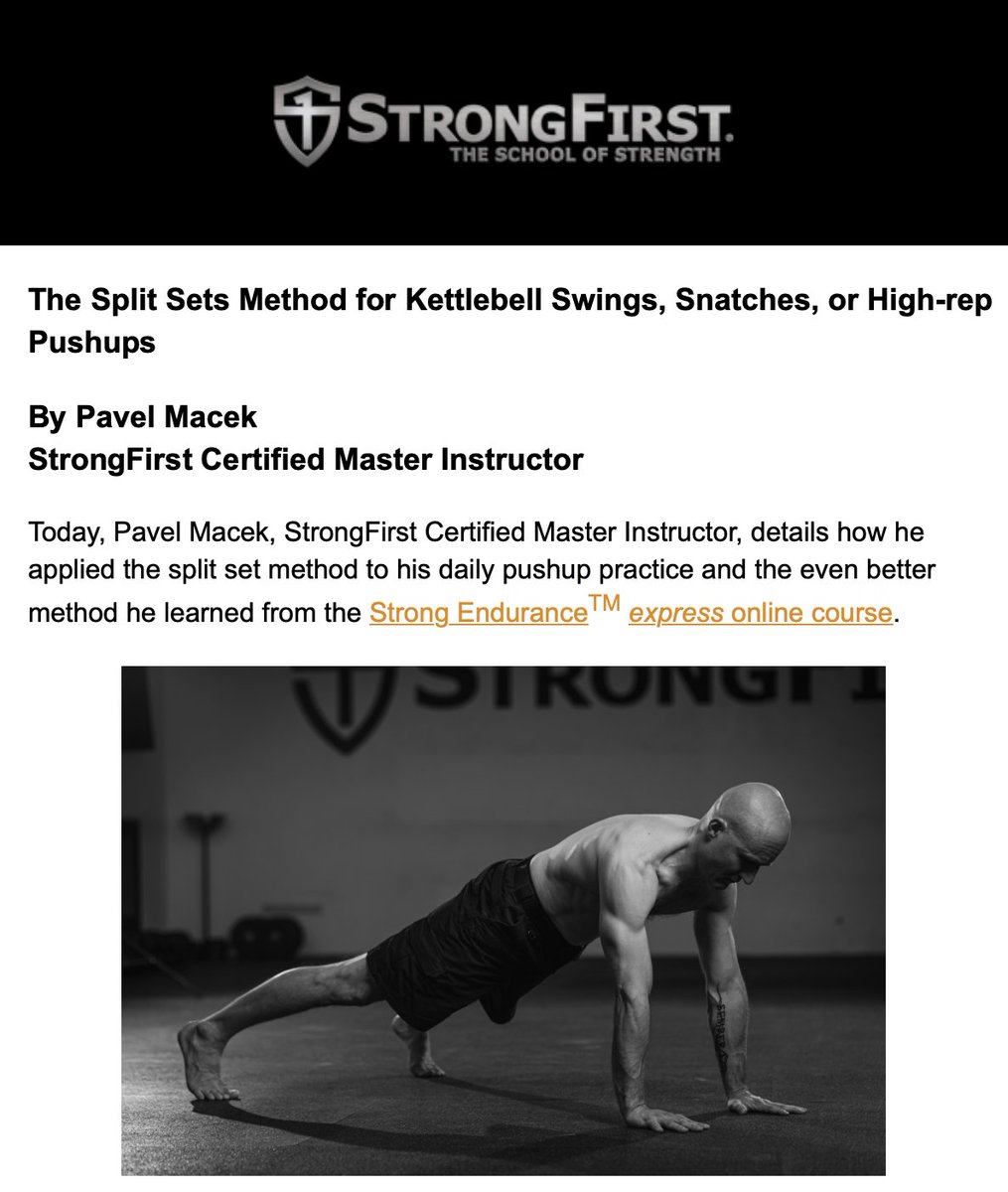 My humble contribution to the StrongFirst Newsletter:

One of my daily habits is what Pavel calls “morning recharge”: a set of simple calisthenic exercises such as Sun Salutations, Hindu squats, and Hindu pushups—not for strength, but as “health restoring calisthenics” and daily