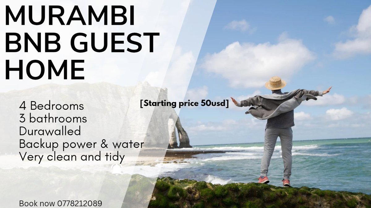 Book yourself in!

#Murambieast
#mutare
#BestBnBinmutare
#accommodation

0778212089