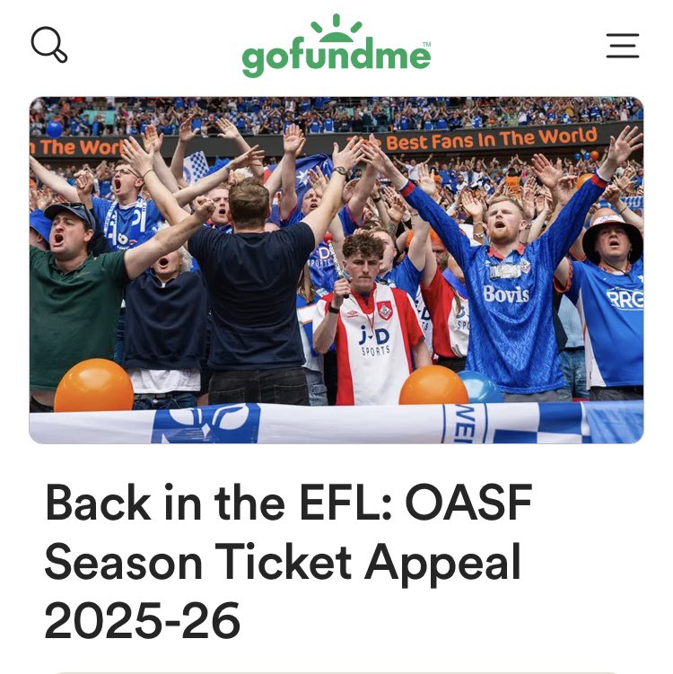 🎶 “We’re on our way, we’re on our way…”🎶 

But we still need your help. Please donate to the season ticket appeal if you can: gofund.me/132a890d