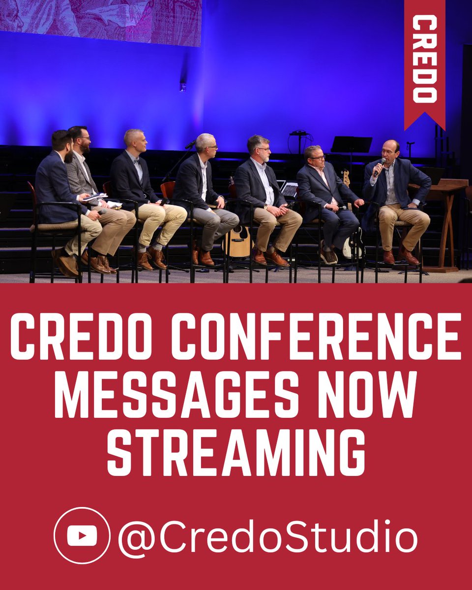 CredoMagazine's tweet image. 📣All messages from the Credo Conference are now available! @MattMBarrett @FredFredSanders @RevKevDeYoung @MichaelHorton_ @mike_reeves @gavinortlund
Be stirred to worship our triune God! Visit youtube.com/@credostudio