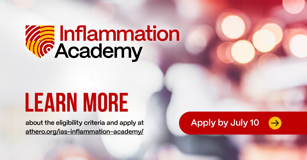 International Atherosclerosis Society (IAS) (@atherosociety) on Twitter photo Are you interested in becoming a scientific leader in inflammation and cardiometabolic disease? Apply today to be in the first cohort of the IAS Inflammation Academy. The year-long program will begin with a one-day session in Madrid, Spain on August 28. Travel stipend available Are you interested in becoming a scientific leader in inflammation and cardiometabolic disease? Apply today to be in the first cohort of the IAS Inflammation Academy. The year-long program will begin with a one-day session in Madrid, Spain on August 28. Travel stipend available