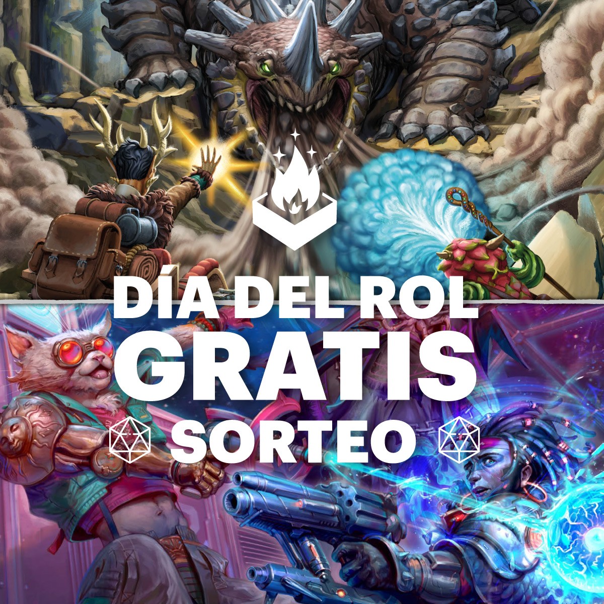 Devir Iberia (@deviriberia) on Twitter photo Este sábado se celebra EL DÍA DEL ROL GRATIS ⚔️
Por ese motivo sorteamos 50 packs con las versiones físicas de Pathfinder 2: El Azote de Hojapura, y Starfinder 2: Batalla por Carrera Nova.
Lo has leído bien, ¡50! 👏
El sorteo estará abierto hasta el 23 de junio para Este sábado se celebra EL DÍA DEL ROL GRATIS ⚔️
Por ese motivo sorteamos 50 packs con las versiones físicas de Pathfinder 2: El Azote de Hojapura, y Starfinder 2: Batalla por Carrera Nova.
Lo has leído bien, ¡50! 👏
El sorteo estará abierto hasta el 23 de junio para