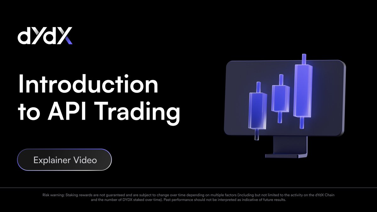 dYdX's tweet photo. Ready to level up your trading?

This explainer video breaks down how to use the dYdX API to automate strategies, trade faster, and unlock full control of your execution flow.

Watch here 👉 https://t.co/mjqHX1Qpaz https://t.co/IcKBxOkzFb